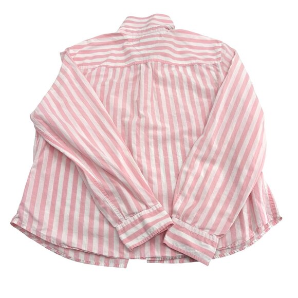 Tommy Hilfiger Pink & White Striped Button-Up Shirt XL Long Sleeves - Picture 4 of 4